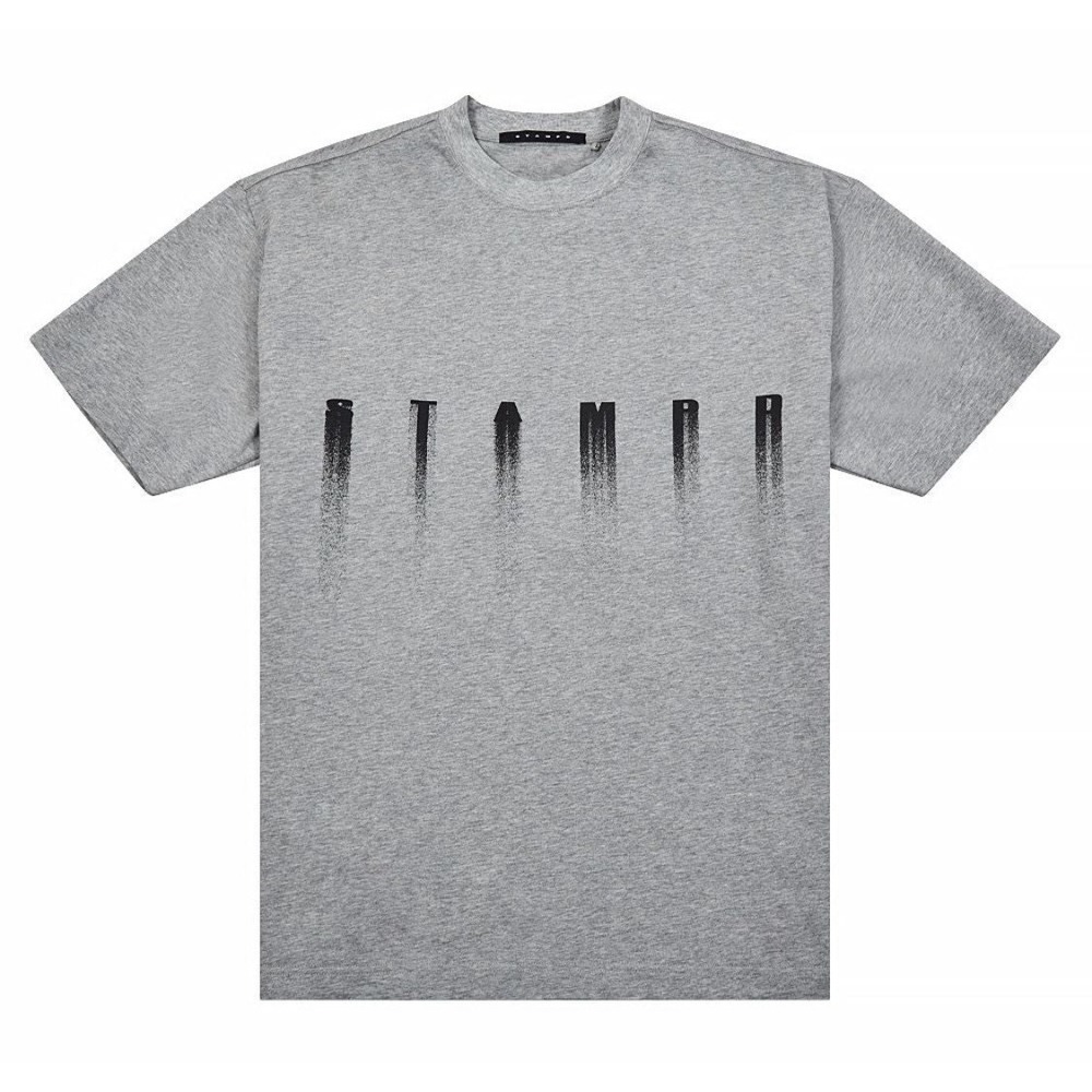 Stampd‎ Drip Relax Tee in heather grey Size Large